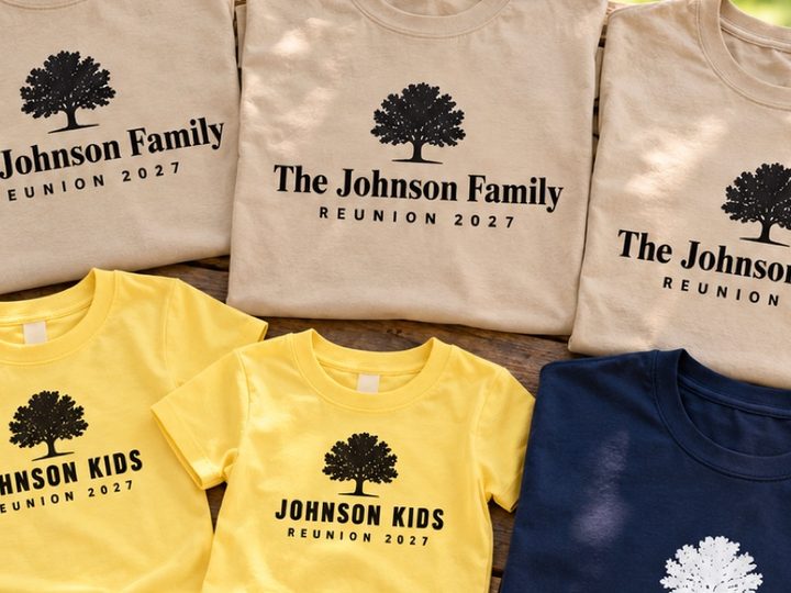 Family reunion t-shirts with a family tree print